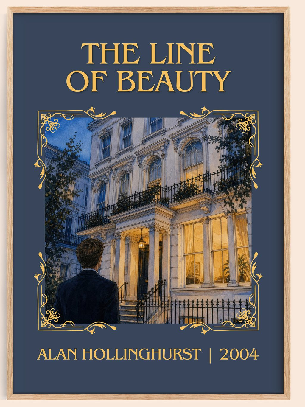 The Line of Beauty Classic Book Art Print by Alan Hollinghurst – book poster