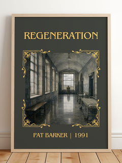 Regeneration Classic Book Art Print by Pat Barker – framed print leaning on a wooden floor