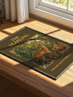 The Yearling Classic Book Art Print by Marjorie Kinnan Rawlings – print on a sunlit desk