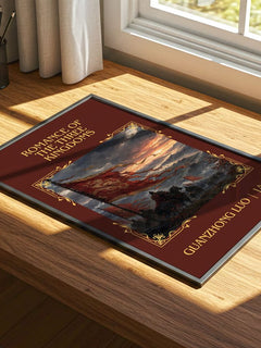 Romance of the Three Kingdoms Classic Book Art Print by Guanzhong Luo – print on a sunlit desk