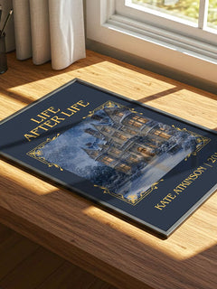 Life After Life Classic Book Art Print by Kate Atkinson – print on a sunlit desk