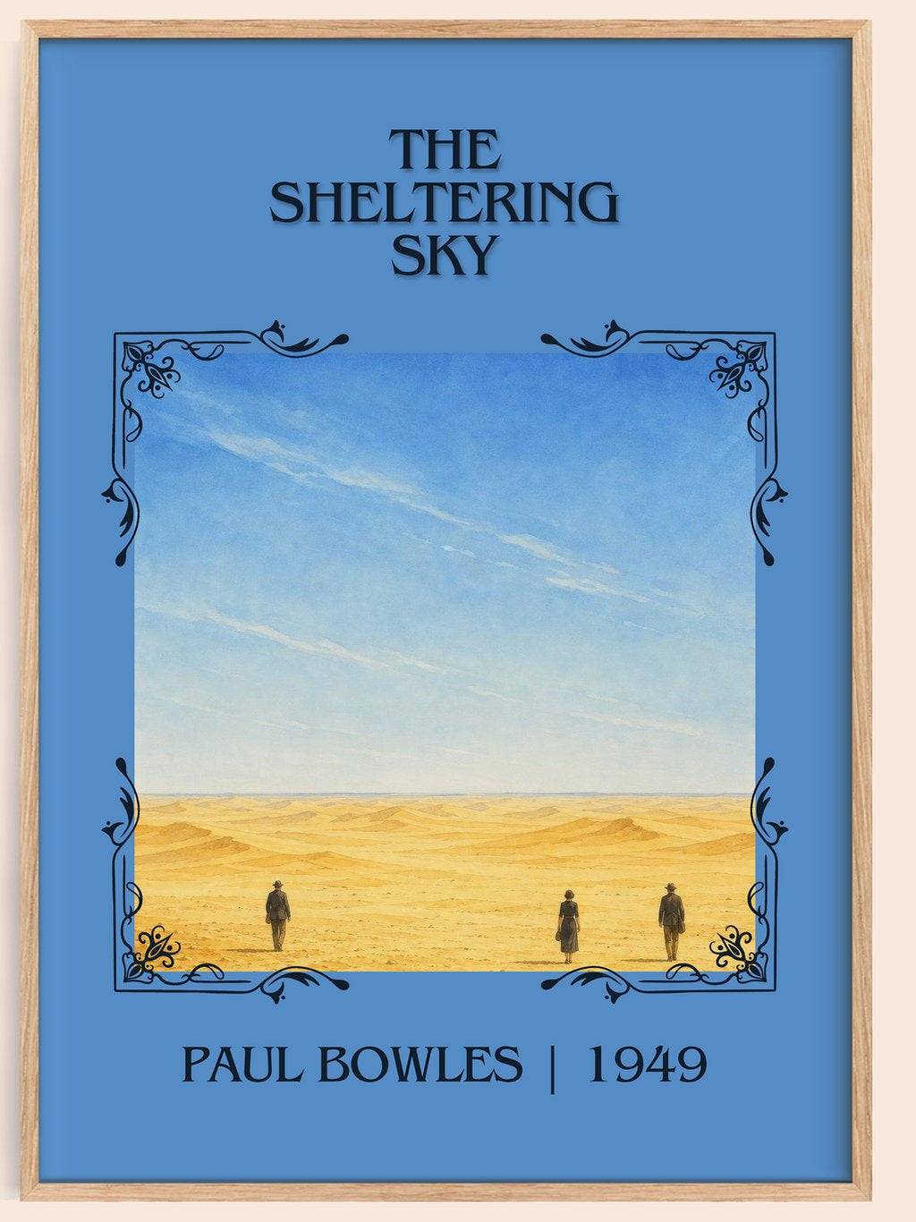 The Sheltering Sky Classic Book Art Print by Paul Bowles – book poster