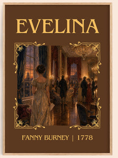 Evelina Classic Book Art Print by Fanny Burney – book poster