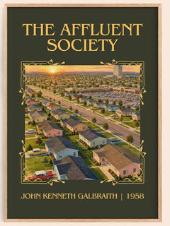 The Affluent Society Classic Book Art Print by John Kenneth Galbraith – book poster
