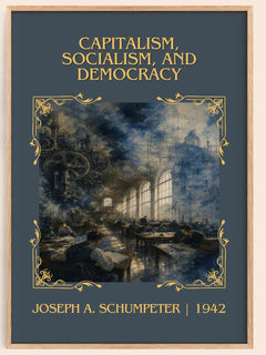 Capitalism, Socialism, and Democracy Classic Book Art Print by Joseph A. Schumpeter – book poster