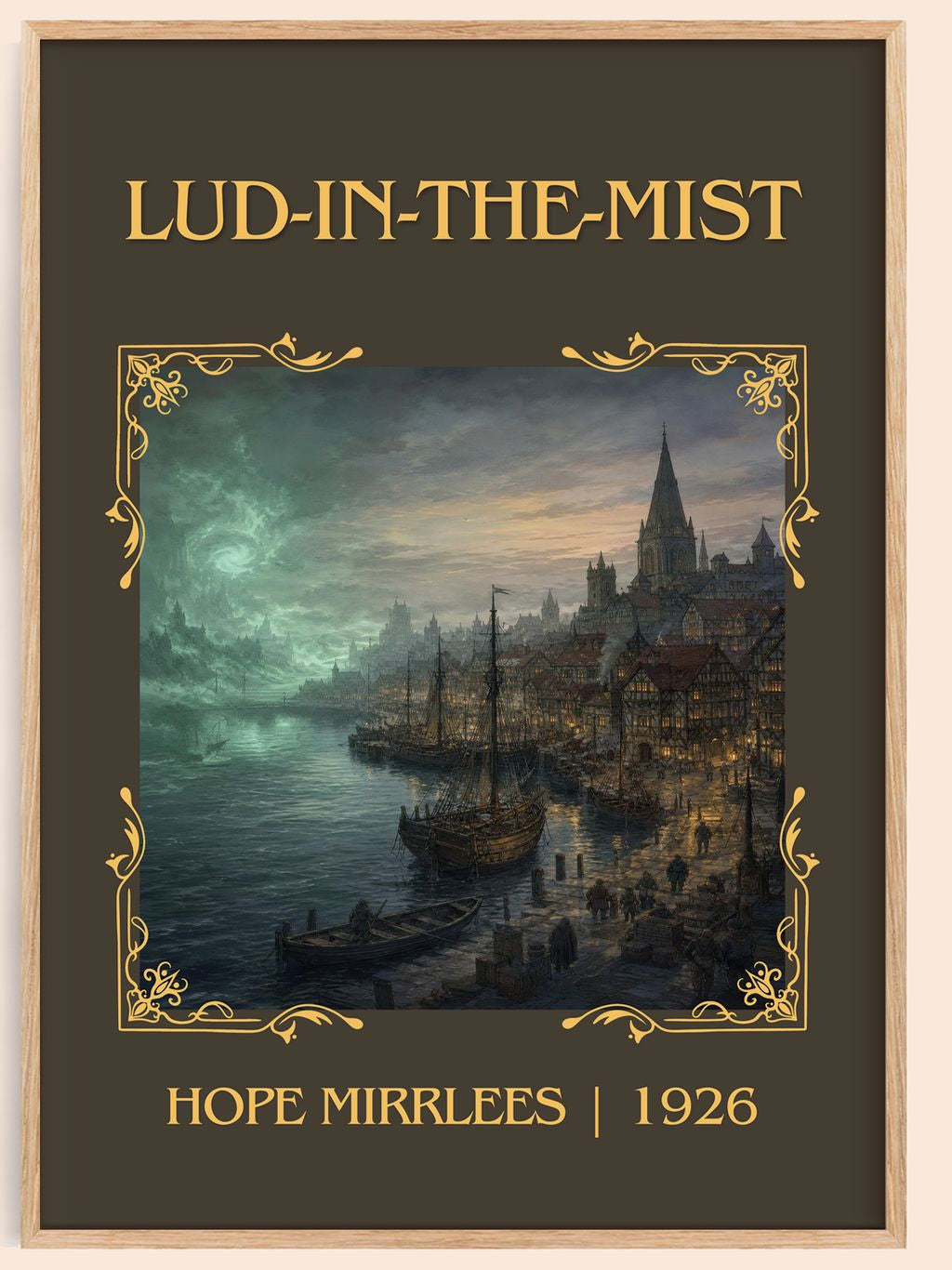 Lud-in-the-Mist Classic Book Art Print by Hope Mirrlees – book poster