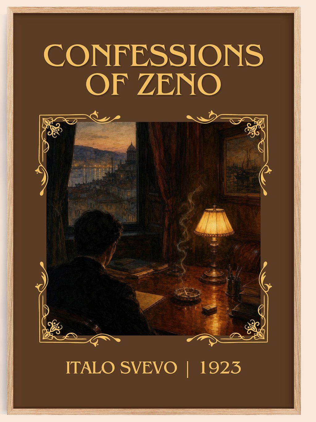 Confessions of Zeno Classic Book Art Print by Italo Svevo – book poster