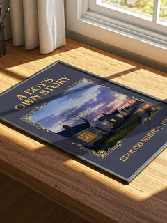 A Boy's Own Story Classic Book Art Print by Edmund White – print on a sunlit desk