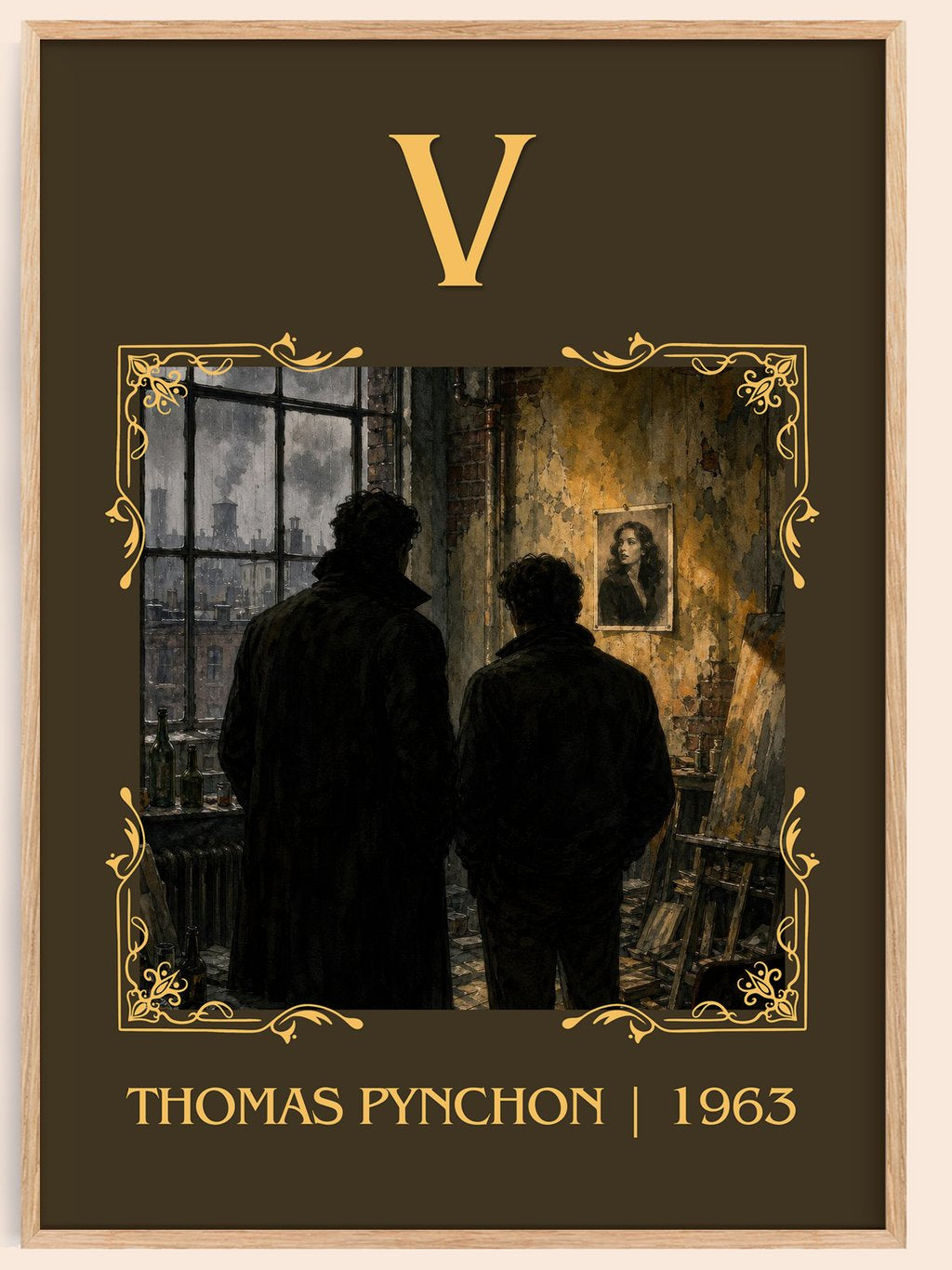 V Classic Book Art Print by Thomas Pynchon – book poster