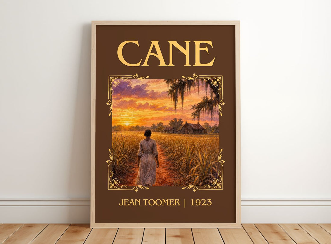 Cane Classic Book Art Print by Jean Toomer – framed print leaning on a wooden floor