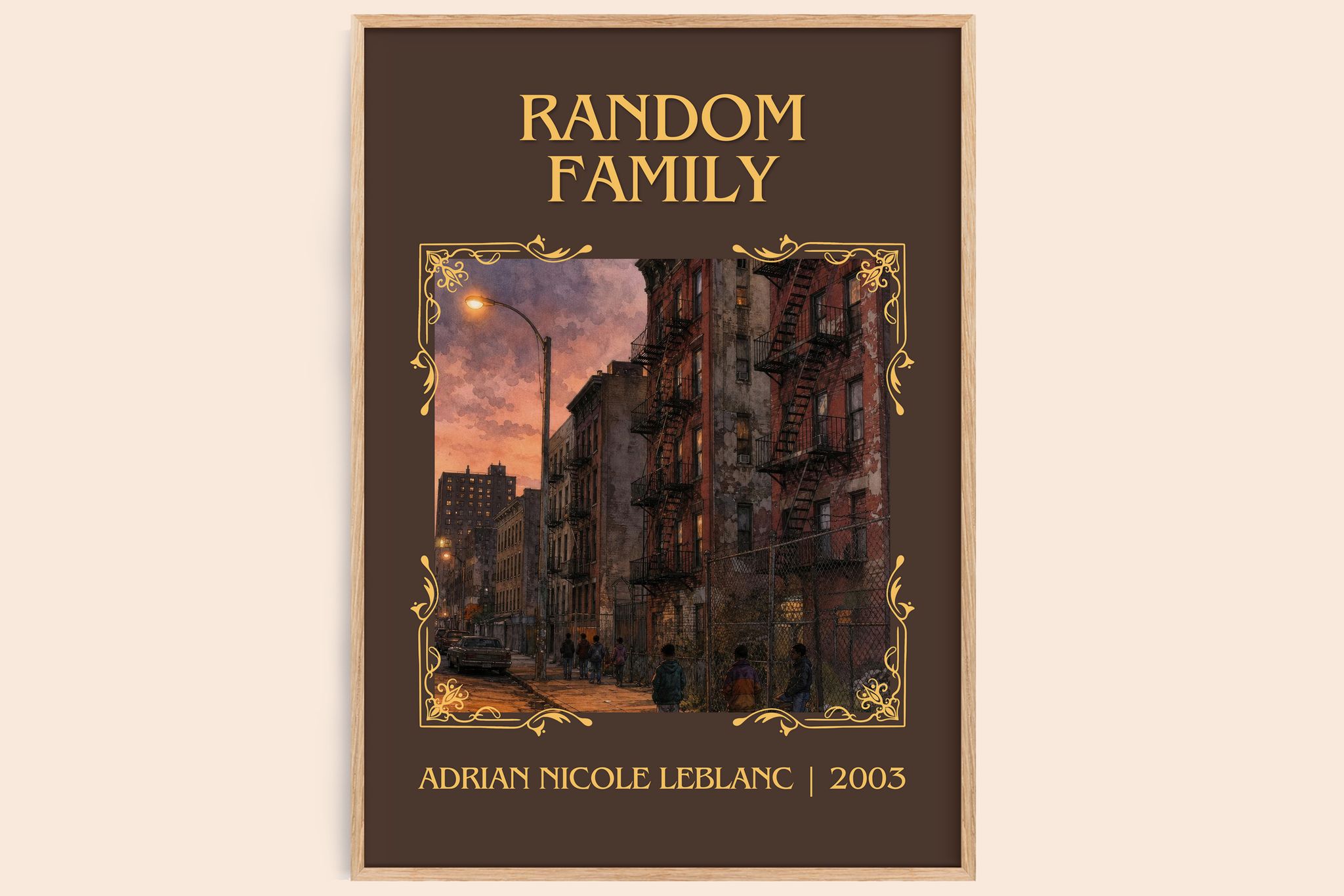 Random Family Classic Book Art Print by Adrian Nicole LeBlanc