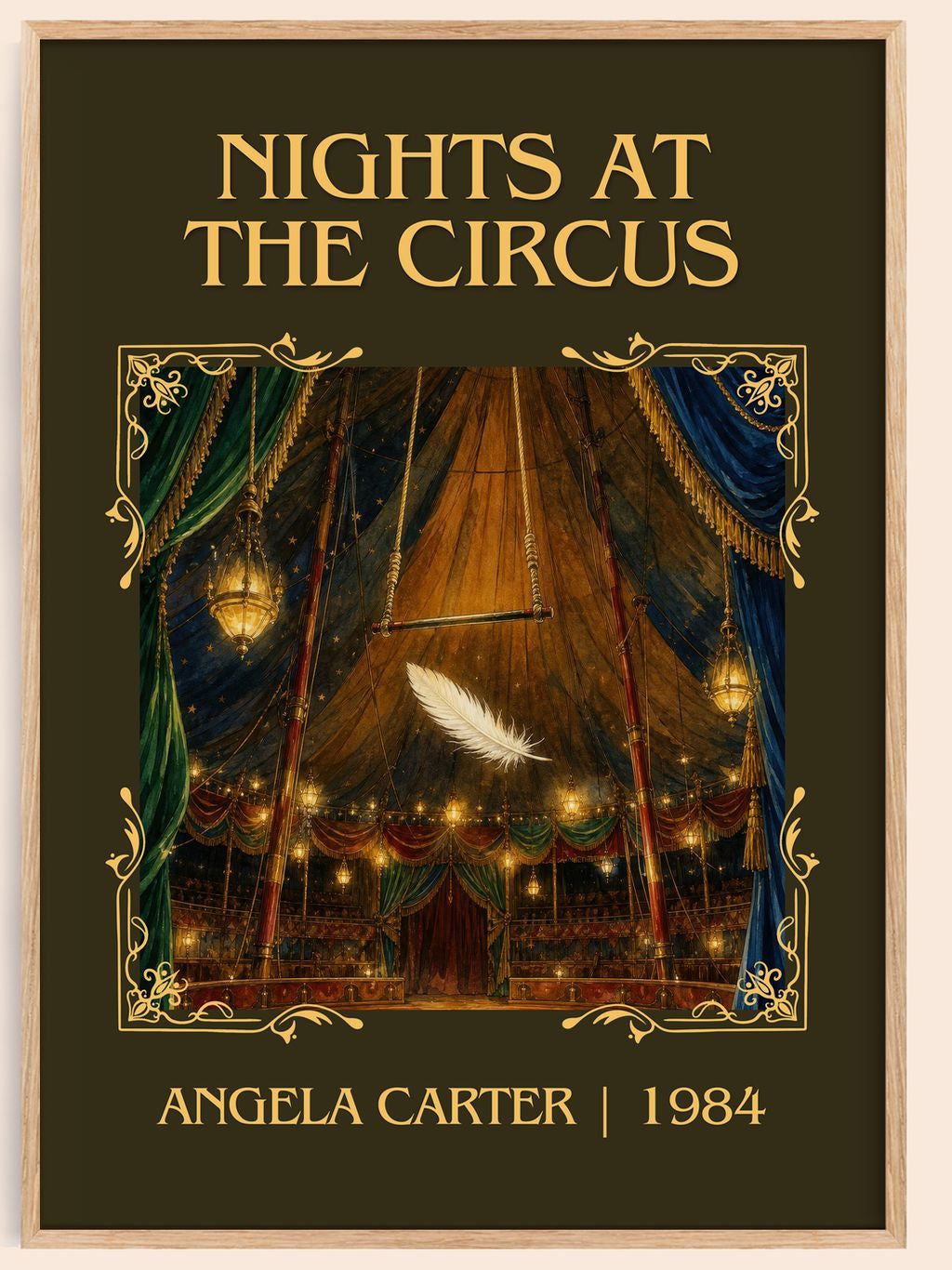 Nights At The Circus Classic Book Art Print by Angela Carter – book poster