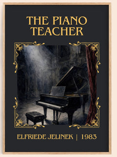 The Piano Teacher Classic Book Art Print by Elfriede Jelinek – book poster