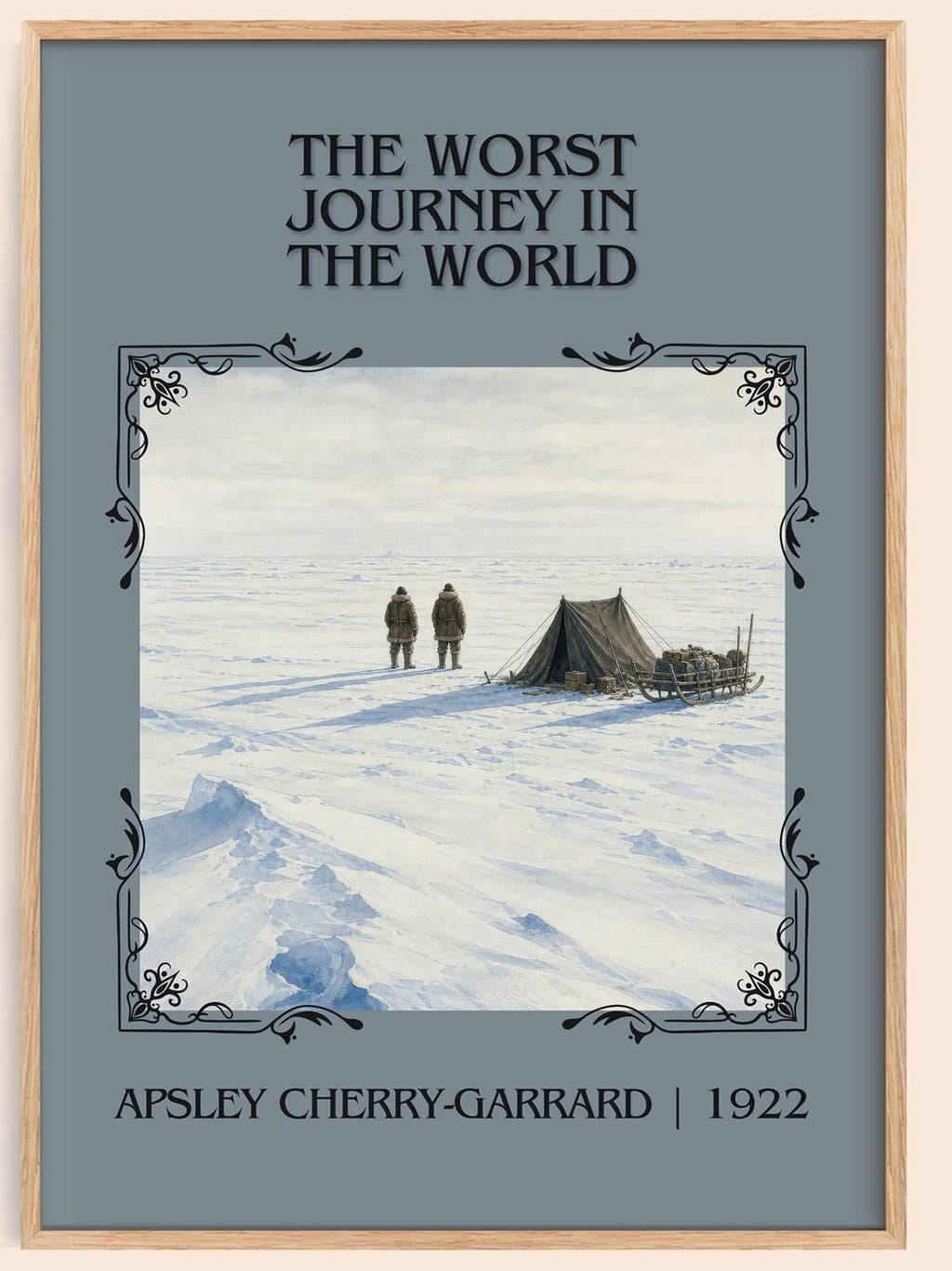 Worst Journey in the World Classic Book Art Print by A. Cherry-Garrard – book poster