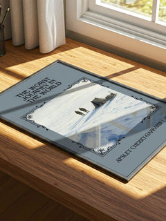 Worst Journey in the World Classic Book Art Print by A. Cherry-Garrard – print on a sunlit desk