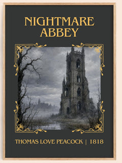 Nightmare Abbey Classic Book Art Print by Thomas Love Peacock – book poster