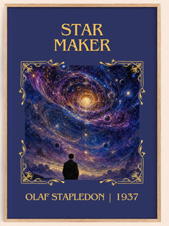 Star Maker Classic Book Art Print by Olaf Stapledon – book poster