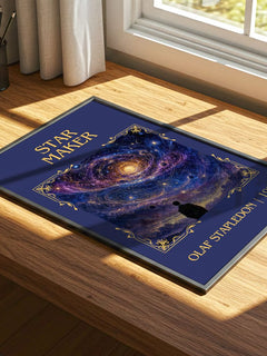 Star Maker Classic Book Art Print by Olaf Stapledon – print on a sunlit desk