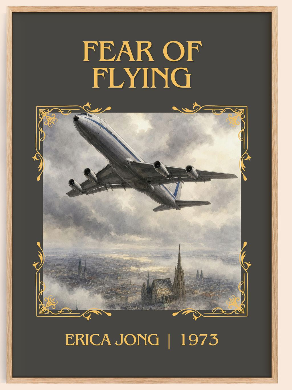 Fear of Flying Classic Book Art Print by Erica Jong – book poster
