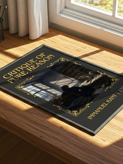 Critique of Pure Reason Classic Book Art Print by Immanuel Kant – print on a sunlit desk