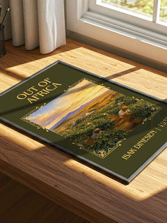 Out of Africa Classic Book Art Print by Isak Dinesen – print on a sunlit desk