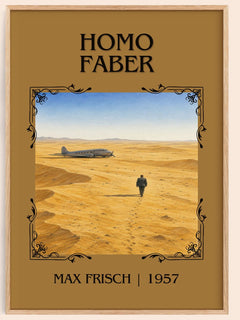 Homo Faber Classic Book Art Print by Max Frisch – book poster