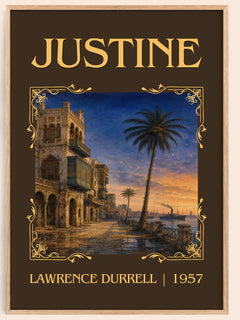 Justine Classic Book Art Print by Lawrence Durrell – book poster