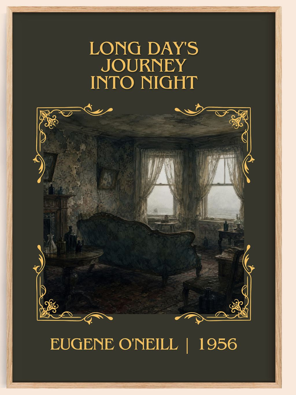 Long Day's Journey Into Night Classic Book Art Print by Eugene O'Neill – book poster