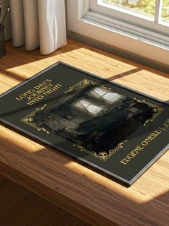 Long Day's Journey Into Night Classic Book Art Print by Eugene O'Neill – print on a sunlit desk