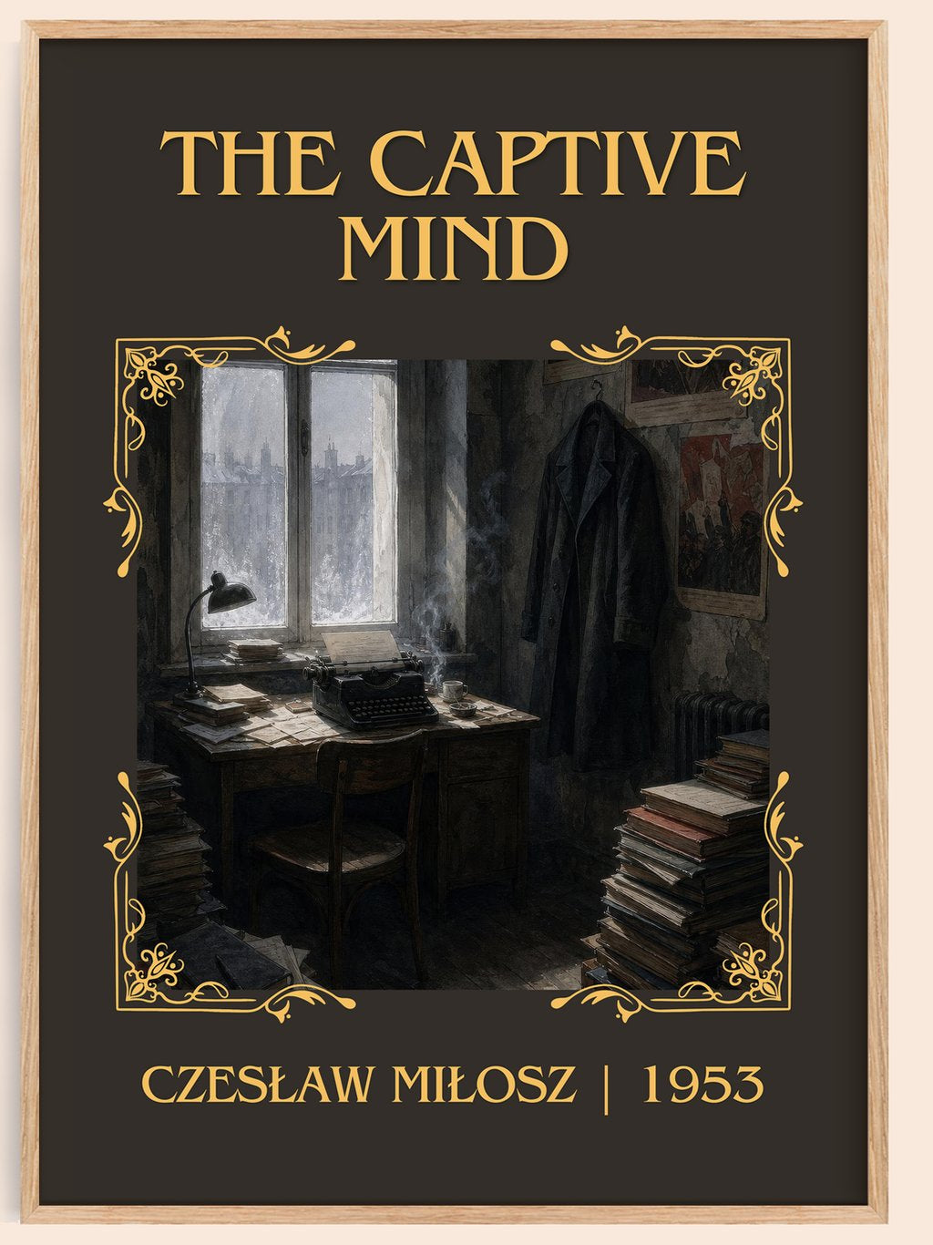 The Captive Mind Classic Book Art Print by Czesław Miłosz – book poster