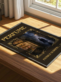 Perfume Classic Book Art Print by Patrick Suskind – print on a sunlit desk