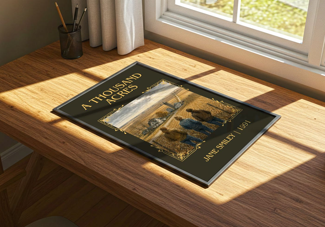 A Thousand Acres Classic Book Art Print by Jane Smiley – print on a sunlit desk