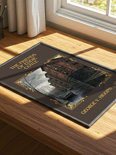 The Friends Of Eddie Coyle Classic Book Art Print by George V. Higgins – print on a sunlit desk