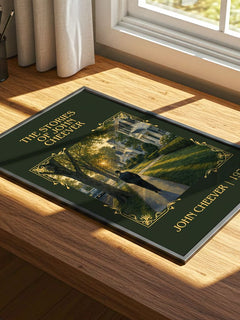 The Stories of John Cheever Classic Book Art Print by John Cheever – print on a sunlit desk