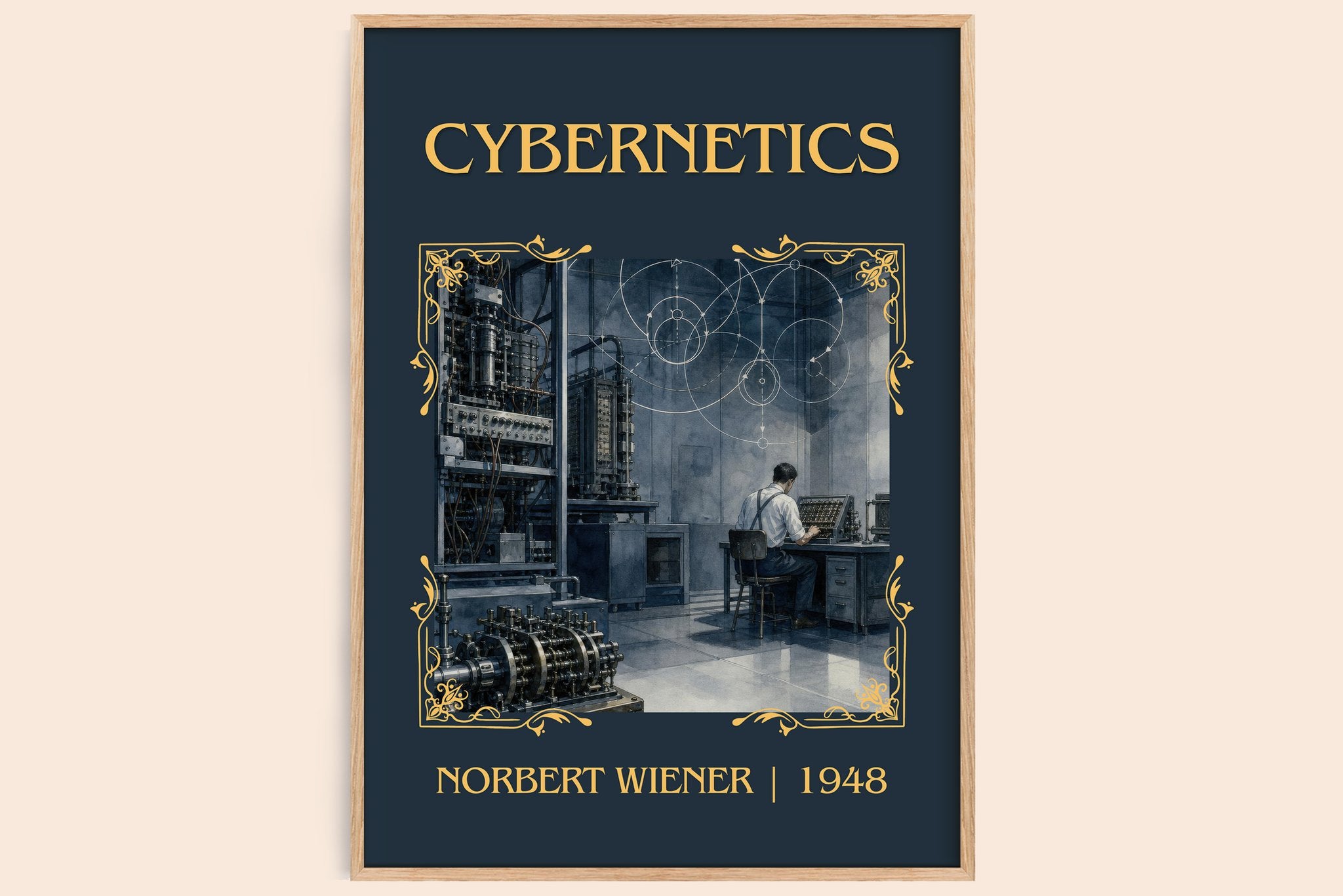 Cybernetics Classic Book Art Print by Norbert Wiener