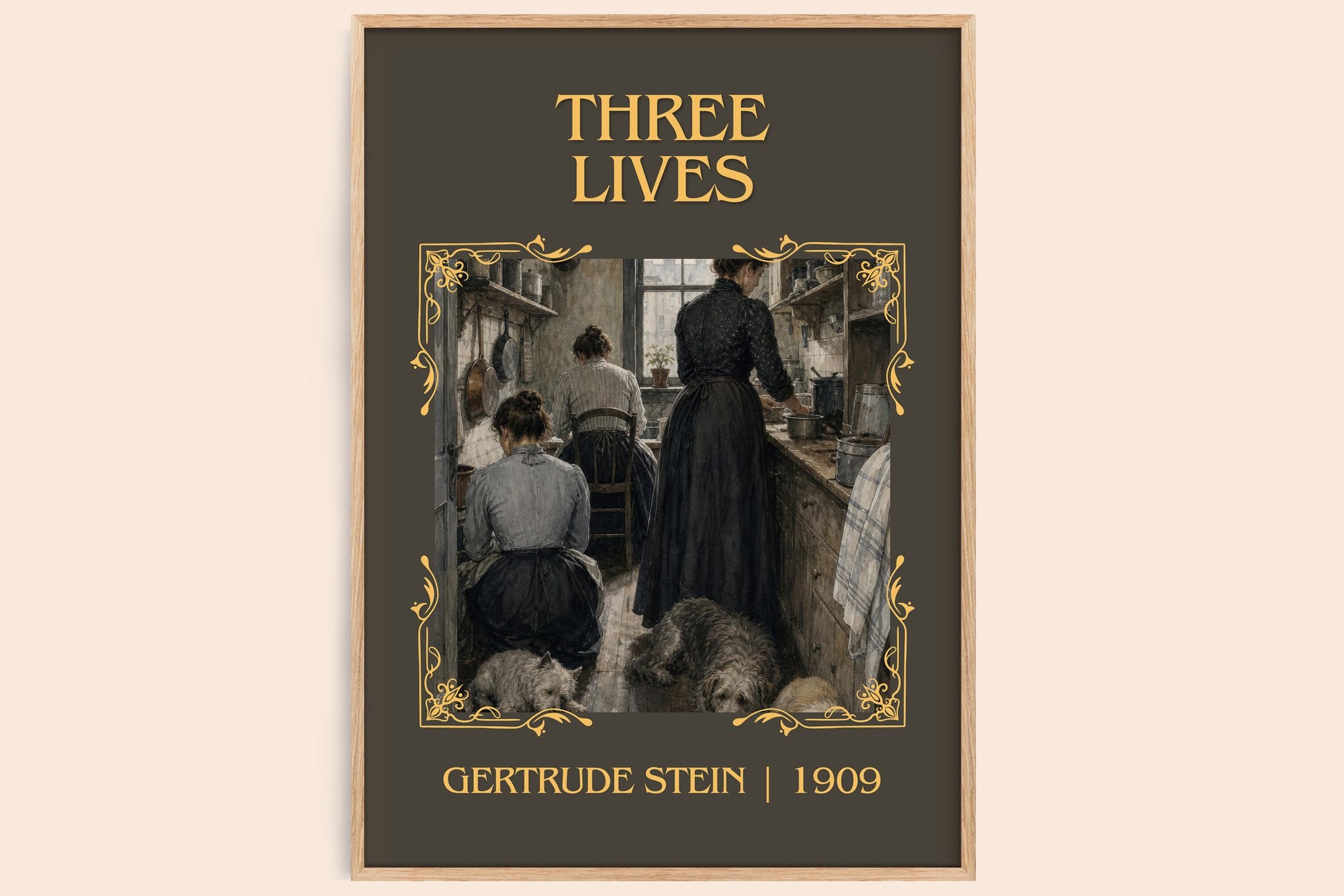 Three Lives Classic Book Art Print by Gertrude Stein