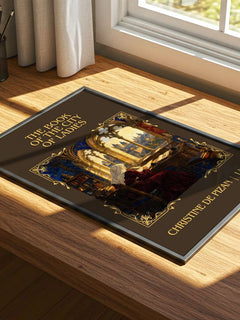 Book of the City of Ladies Classic Book Art Print by C. Pizan – print on a sunlit desk