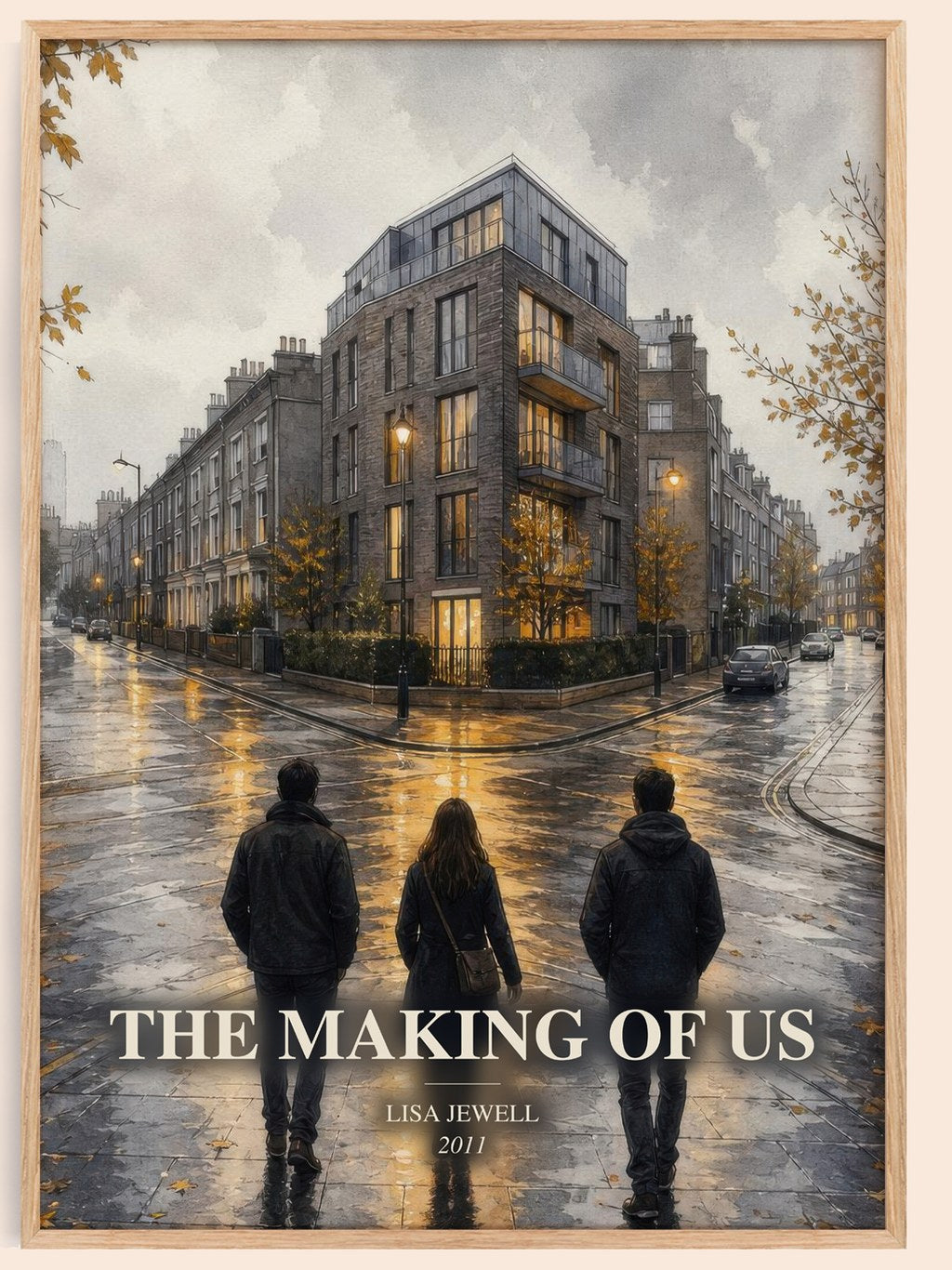 The Making Of Us watercolour book poster by Lisa Jewell – framed literary art print