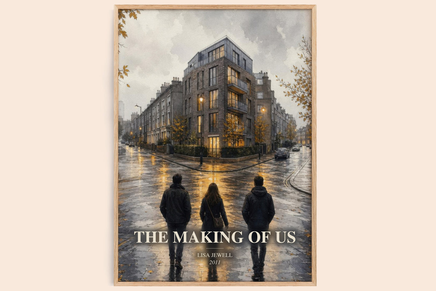 The Making Of Us watercolour book poster by Lisa Jewell – framed literary art print