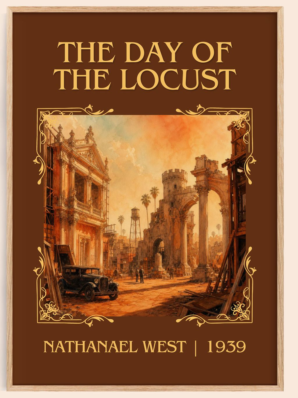 The Day of the Locust Classic Book Art Print by Nathanael West – book poster