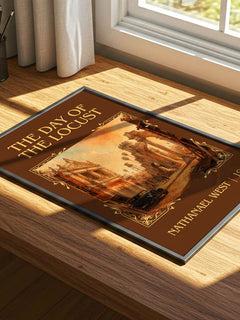 The Day of the Locust Classic Book Art Print by Nathanael West – print on a sunlit desk