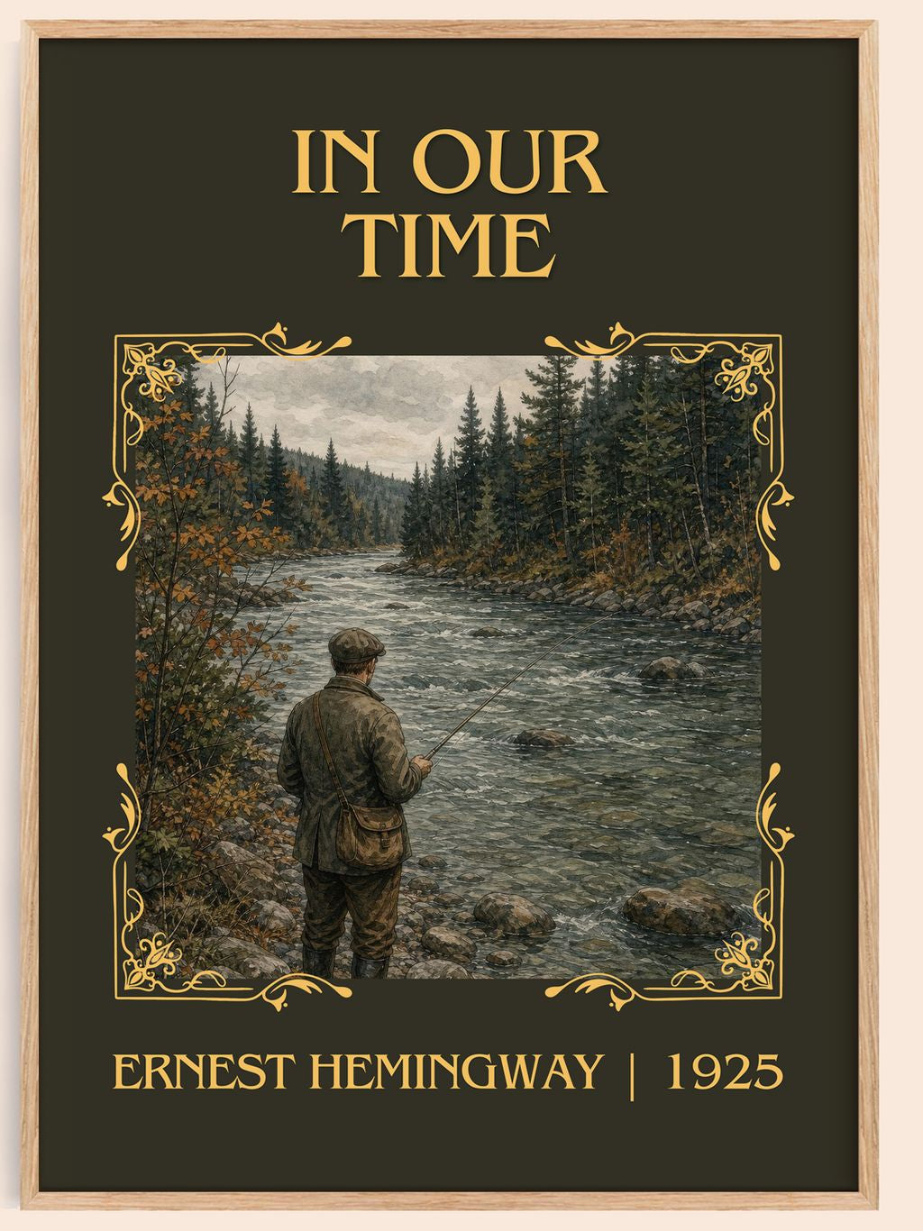 In Our Time Classic Book Art Print by Ernest Hemingway – book poster