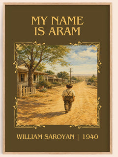 My Name Is Aram Classic Book Art Print by William Saroyan – book poster