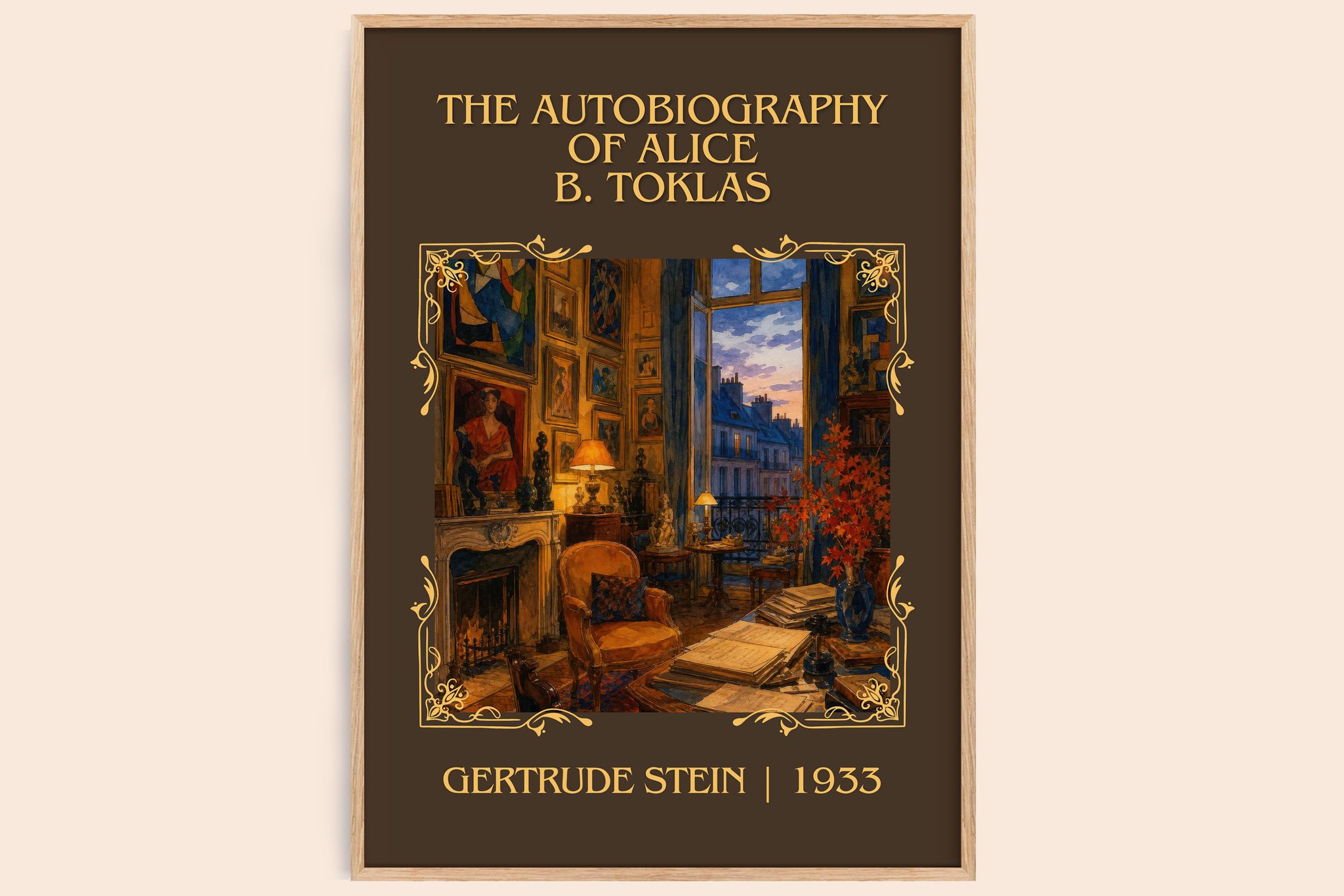 Autobiography of Alice B. Toklas Classic Book Art Print by G. Stein