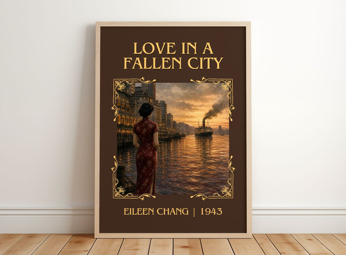 Love In A Fallen City Classic Book Art Print by Eileen Chang – framed print leaning on a wooden floor