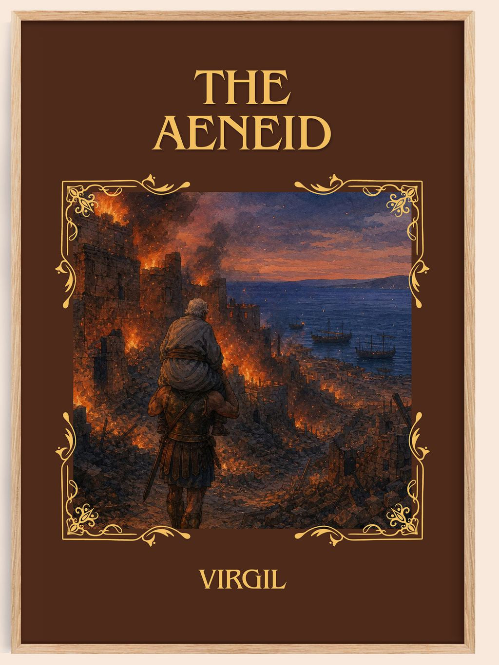 The Aeneid Classic Book Art Print by Virgil – book poster
