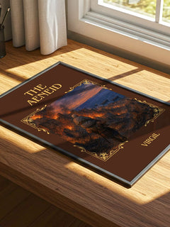 The Aeneid Classic Book Art Print by Virgil – print on a sunlit desk