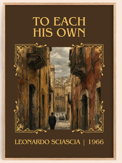 To Each His Own Classic Book Art Print by Leonardo Sciascia – book poster