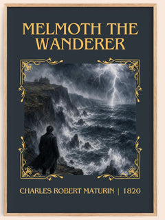 Melmoth the Wanderer Classic Book Art Print by Charles Robert Maturin – book poster
