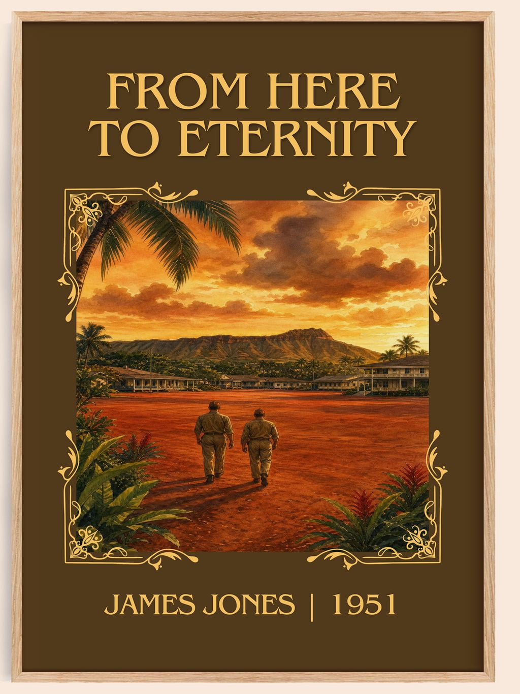 From Here to Eternity Classic Book Art Print by James Jones – book poster